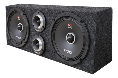 Set De Medios  Rangos Krack Ktm8520 300w 150 Rms Cajon Mdf