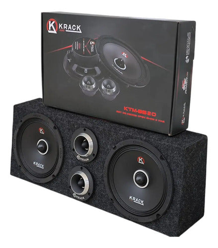 Set De Medios  Rangos Krack Ktm8520 300w 150 Rms Cajon Mdf