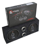 Set De Medios  Rangos Krack Ktm8520 300w 150 Rms Cajon Mdf