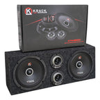 Set De Medios  Rangos Krack Ktm8520 300w 150 Rms Cajon Mdf