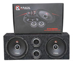 Set De Medios  Rangos Krack Ktm8520 300w 150 Rms Cajon Mdf