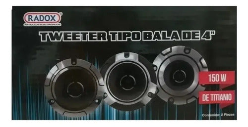 Juego De Tweeters Bala De Titanio 150w 066-846