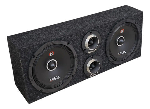 Set De Medios  Rangos Krack Ktm8520 300w 150 Rms Cajon Mdf
