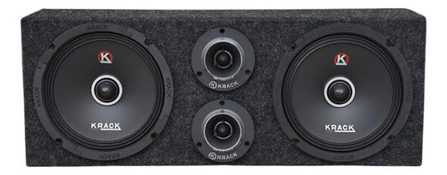 Set De Medios  Rangos Krack Ktm8520 300w 150 Rms Cajon Mdf
