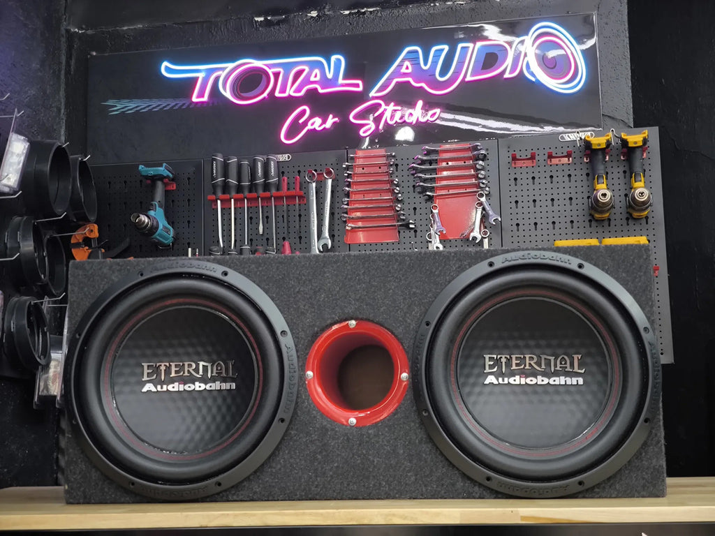 2 Subwoofer 12pulg Audiobahn Aw124e +cajon Doble Scorpion