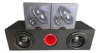 2 Audiobahn 8 PuLG 700w Asw8u + Cajon + Mono Dbsp800.1+kit4