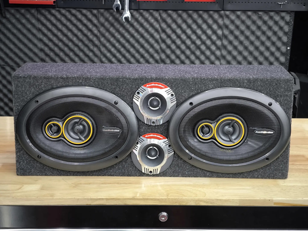 Paquete Audiobahn Ads6950 6x9 400w +tweeter +cajon Open Show