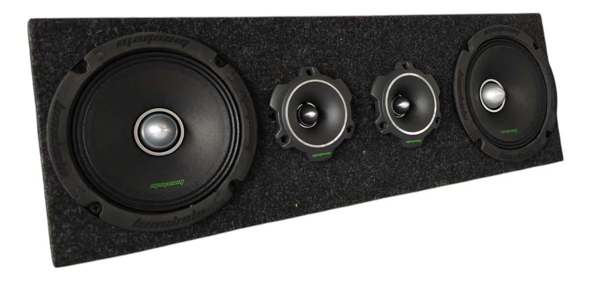 Set Magnum 2 Medios Rangos Pro-mr64 +pro-t100v2 + Cajon
