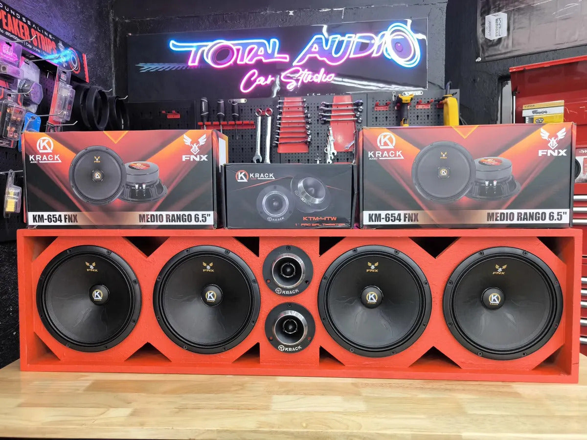 Paquete Open Show Audio Cajon + Km-654 Fnx + Tweeters
