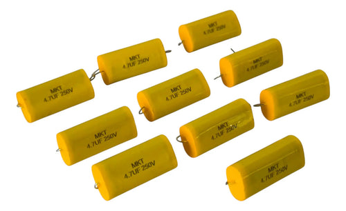 10 Pzas Filtro Para Tweeter Bala Crossover Pasivo 4.7uf-250v