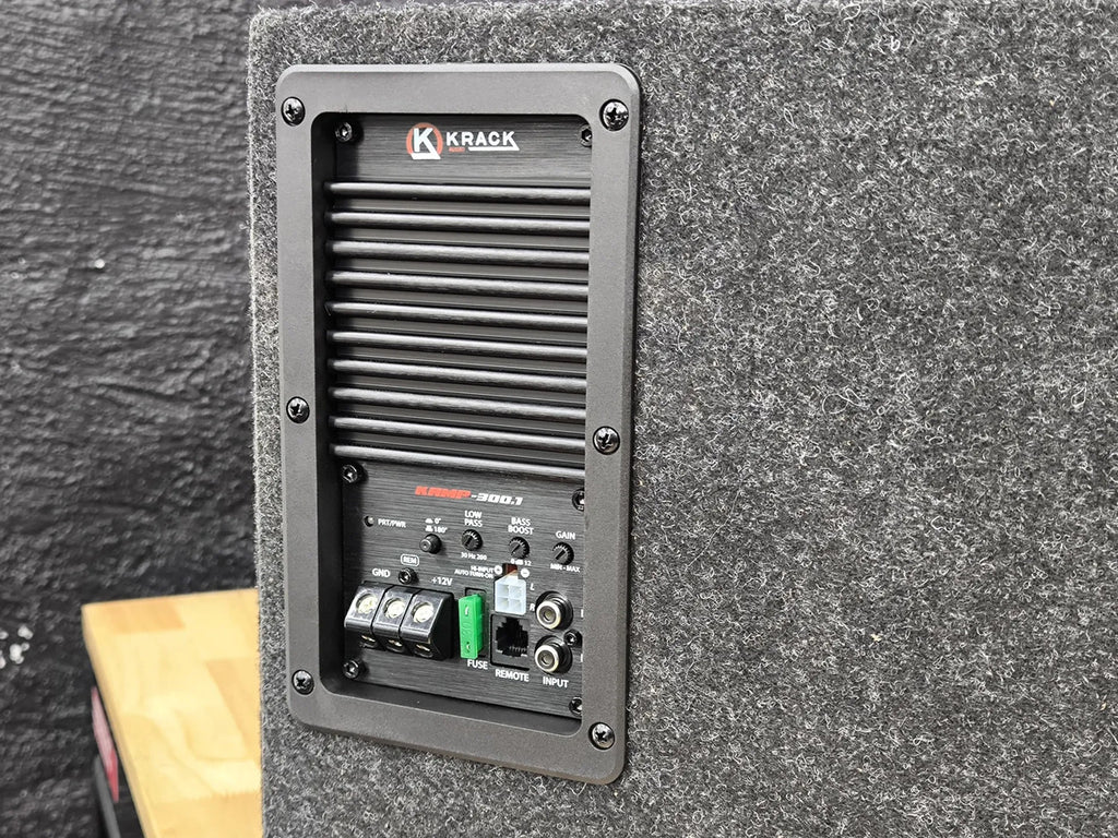 Cajon Calculado  12 Kamp-300.1 Amplificado Krack  Clase D