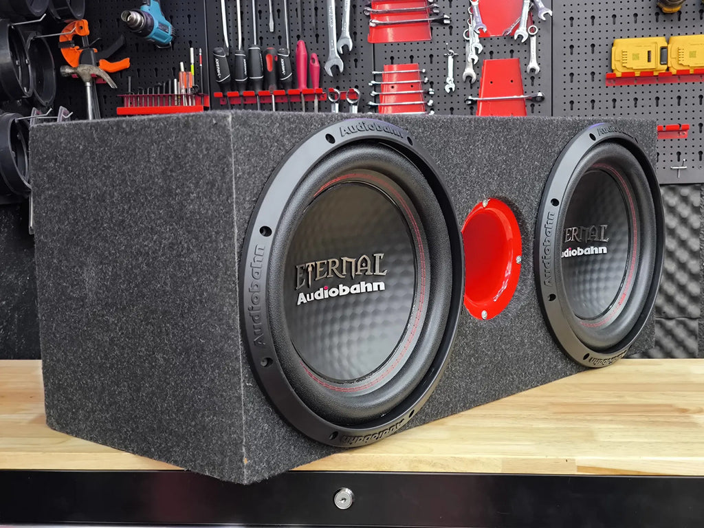 2 Subwoofer 12pulg Audiobahn Aw124e +cajon Doble Scorpion