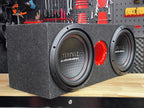 2 Subwoofer 12pulg Audiobahn Aw124e +cajon Doble Scorpion