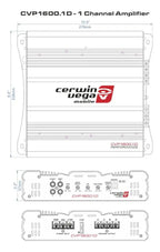 Amplificador Cerwin Vega 1600w Negro 1 Canal D