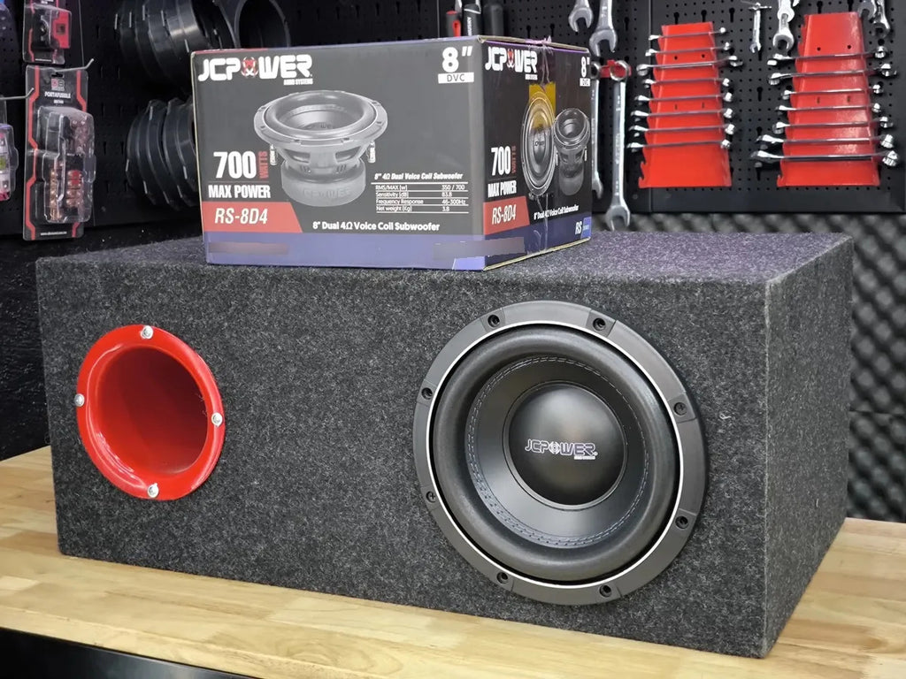 Subwoofer Jc Power Rs-8d4 700w  + Caja Acustica Scorpion