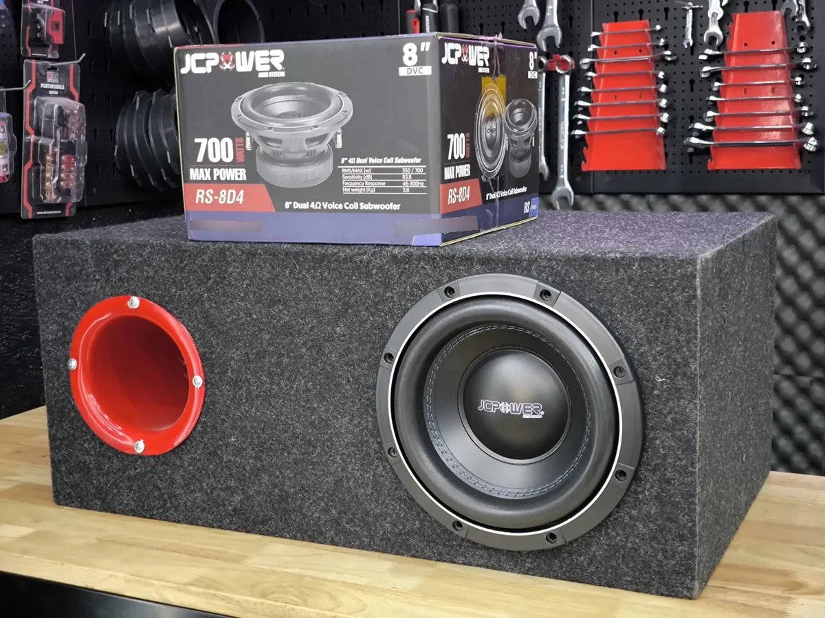 Subwoofer Jc Power Rs-8d4 700w  + Caja Acustica Scorpion