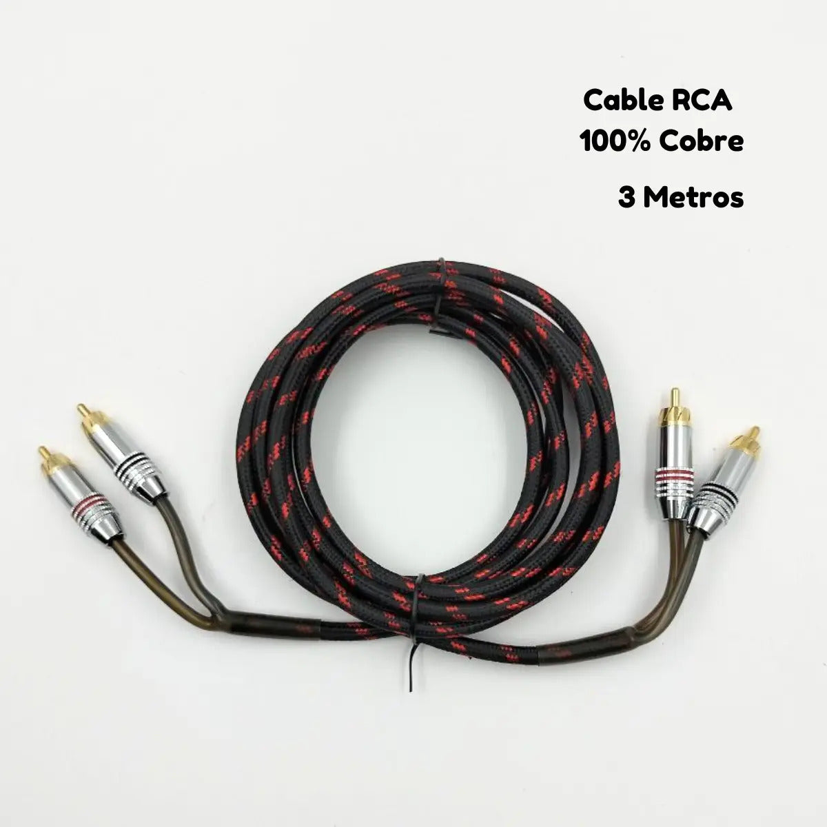 Cable Rca Reforzado Db Sound 100% Cobre 3 Metros Dbrcc3