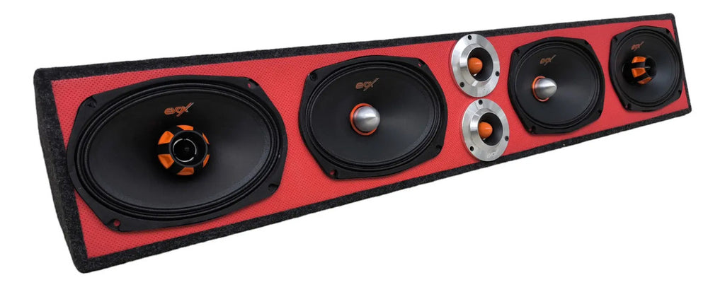 Cajón De Madera Monitor Vinil 4 Bocinas De 6x9 Con 2 Balas