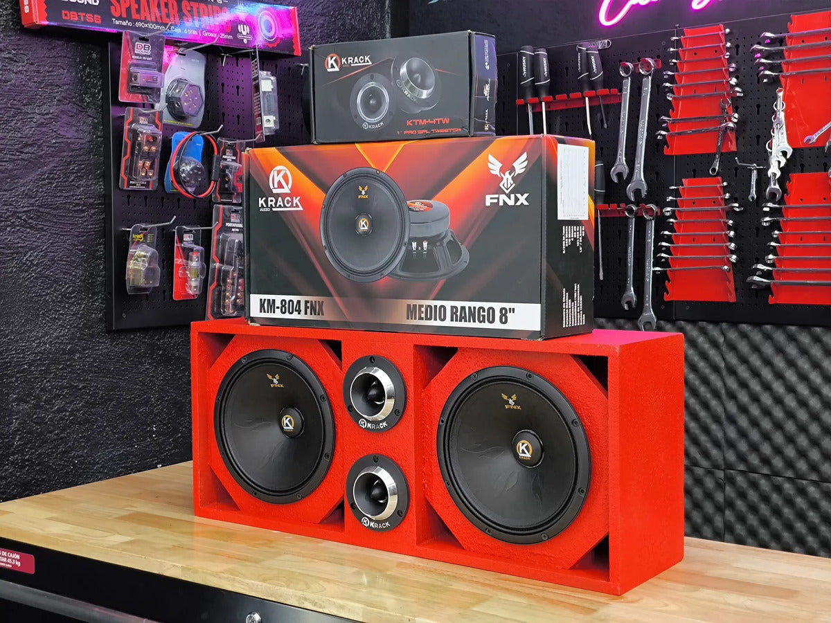 Par Medios Rangos Km-804fnx 8 Fenix +tweeters+ Cajon Open Sh