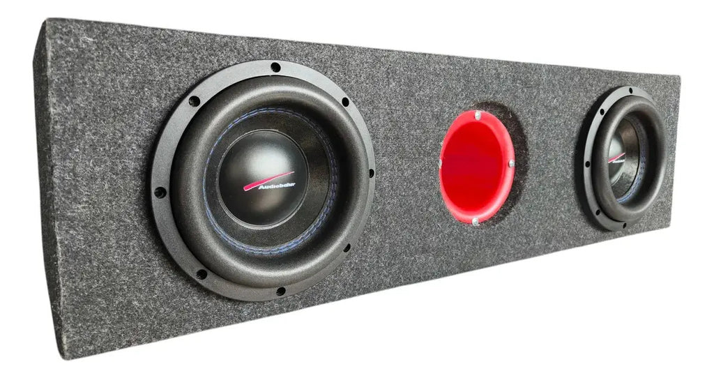 2 Audiobahn 8 PuLG 700w Asw8u + Cajon + Mono Dbsp800.1+kit4