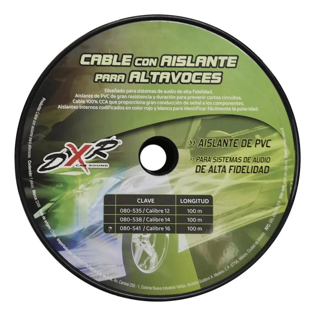 Cable Automotriz De Calibre 16 Rollo De 100 Metros 080-541