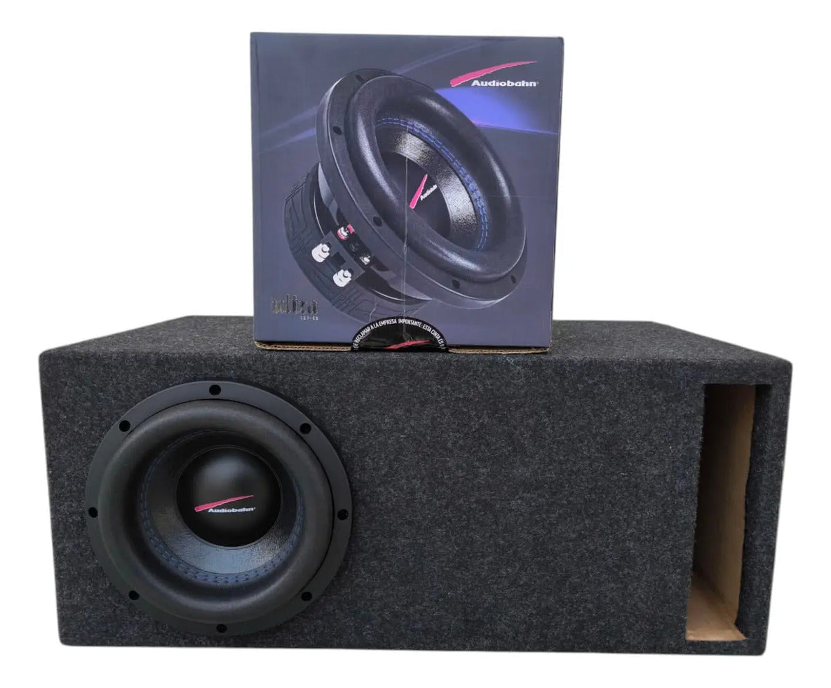 Subwoofer Audiobahn Asw8u Cajon Salida De Aire Amplificador