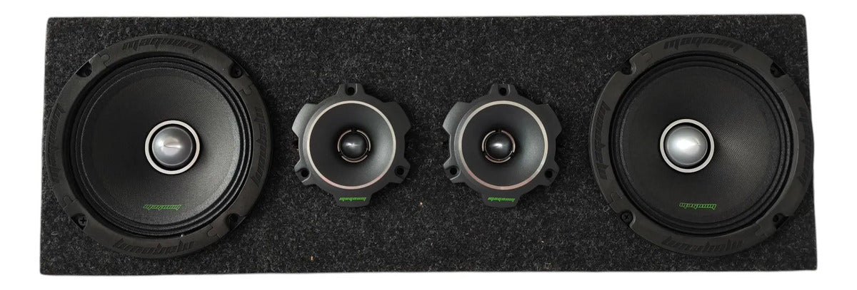 Set Magnum 2 Medios Rangos Pro-mr64 +pro-t100v2 + Cajon