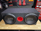 2 Subwoofer 12pulg Audiobahn Aw124e +cajon Doble Scorpion