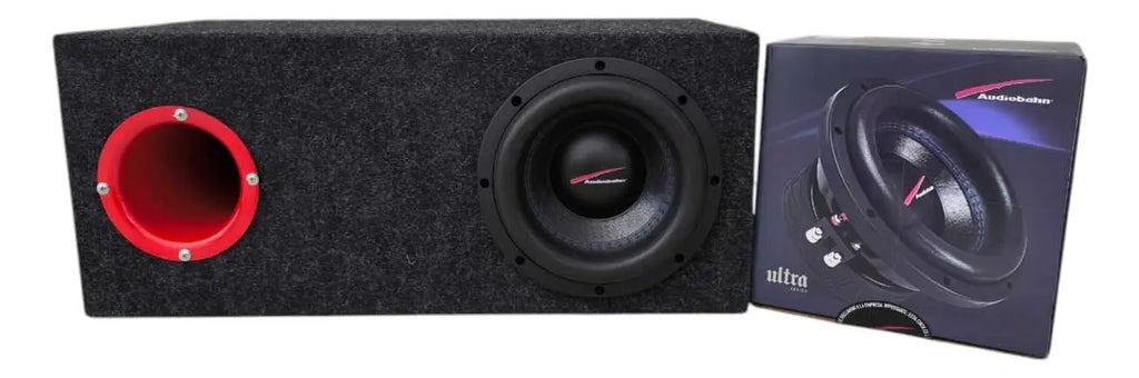 Subwoofer Audiobahn Asw8u Cajon Salida De Aire Amplificador