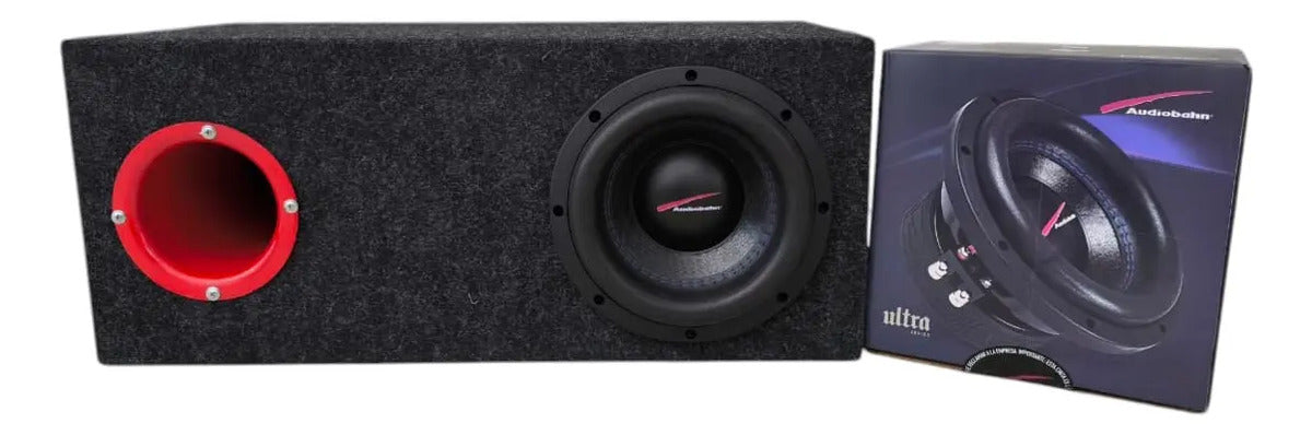 Subwoofer Audiobahn Asw8u Cajon Salida De Aire Amplificador