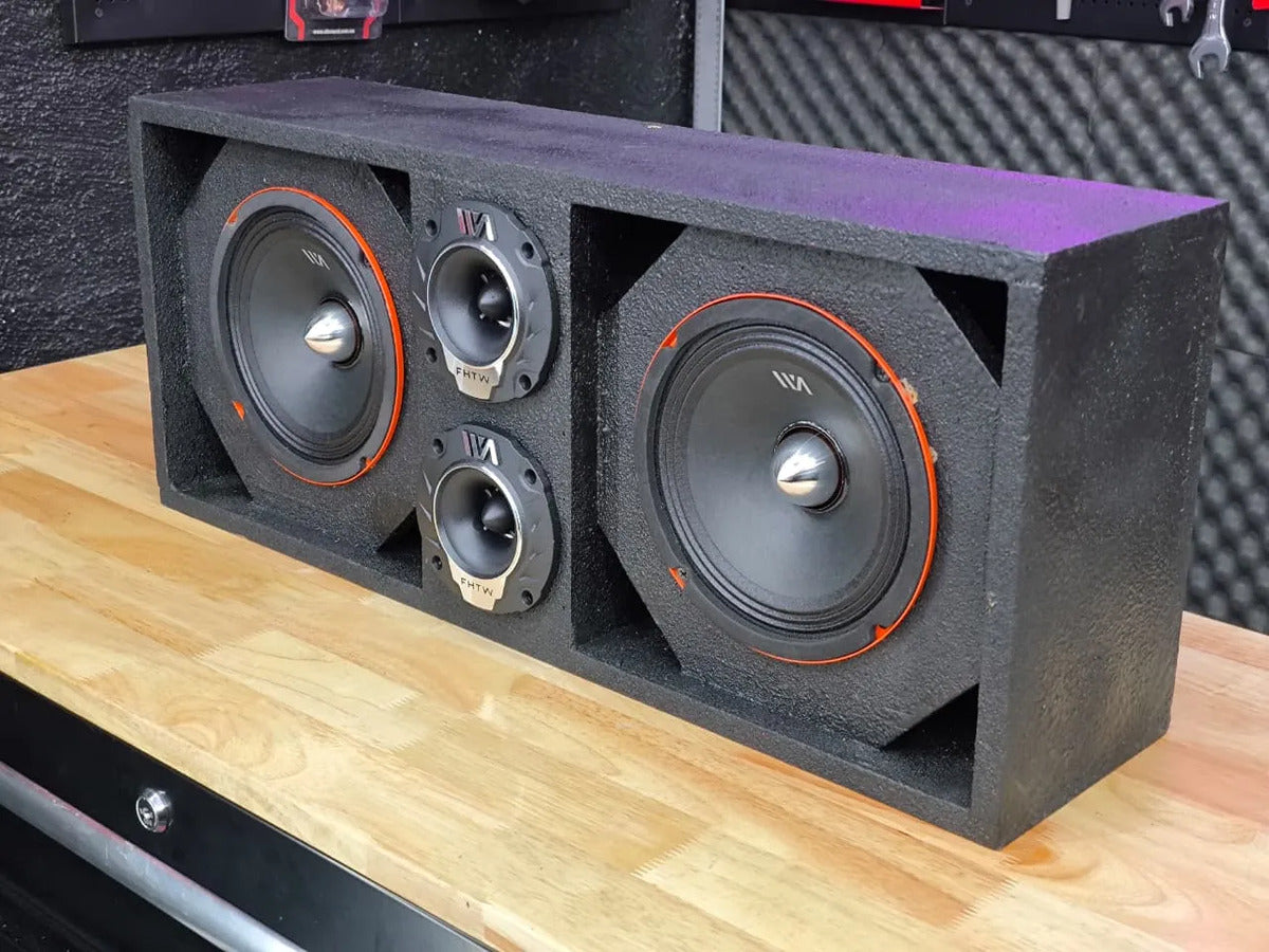 Set De Medios Rango War Audio Fh64bmpk+ Cajon Open Show Negr
