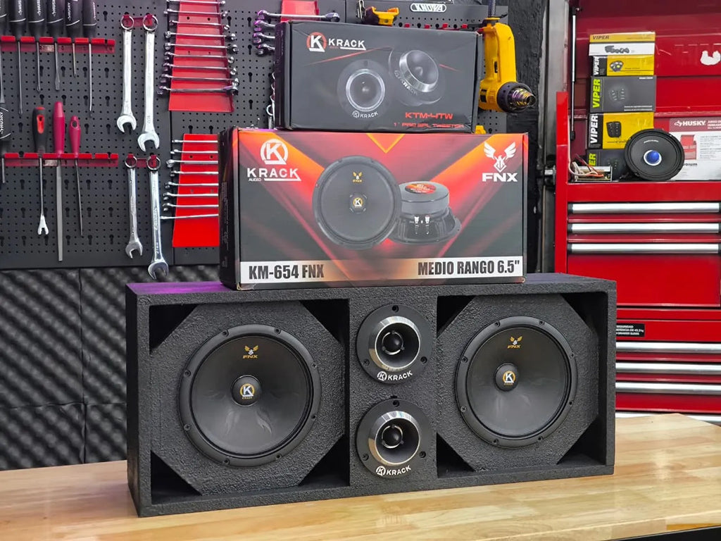 Par Medios Rangos Km-654fnx 6.5 Fenix +tweeters+ Cajon Open