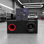 Subwoofer Audiobahn Asw8u Cajon Salida De Aire Amplificador