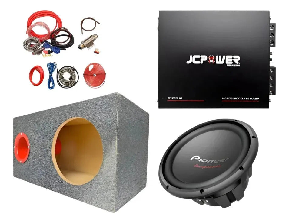 Kit Cajon Scorpion 12 + Ts-w32d4 + Jc1200.1d + Cableado