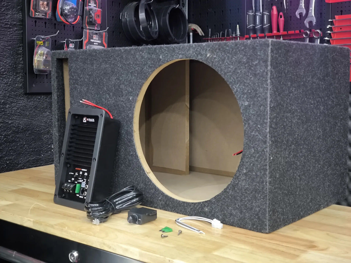 Cajon Calculado  12 Kamp-300.1 Amplificado Krack  Clase D