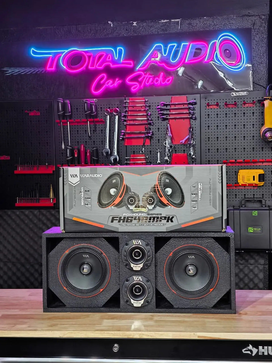 Set De Medios Rango War Audio Fh64bmpk+ Cajon Open Show Negr