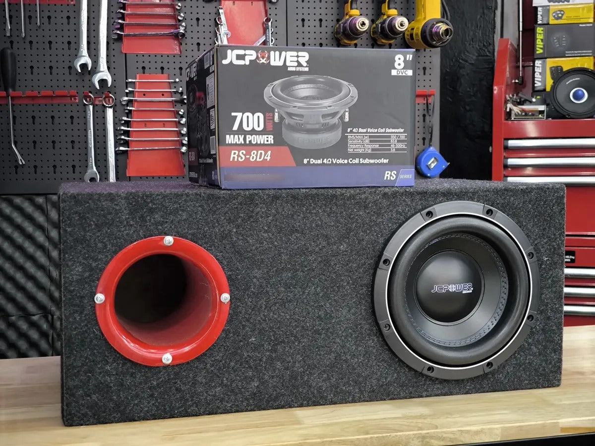 Subwoofer Jc Power Rs-8d4 700w  + Caja Acustica Scorpion