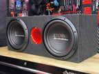 2 Subwoofer 12pulg Audiobahn Aw124e +cajon Doble Scorpion