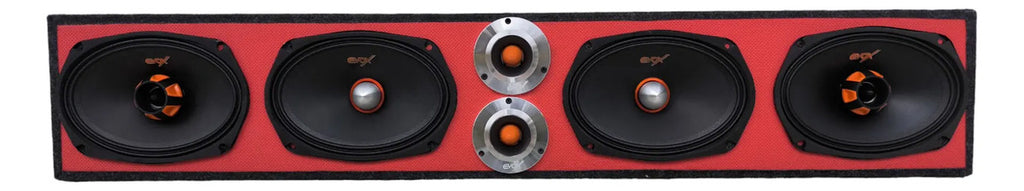 Cajón De Madera Monitor Vinil 4 Bocinas De 6x9 Con 2 Balas