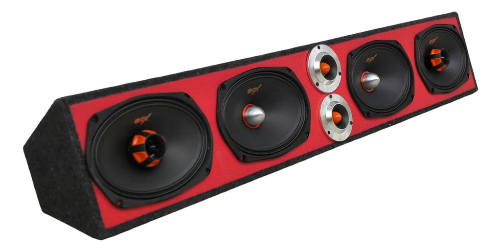 Cajón De Madera Monitor Vinil 4 Bocinas De 6x9 Con 2 Balas