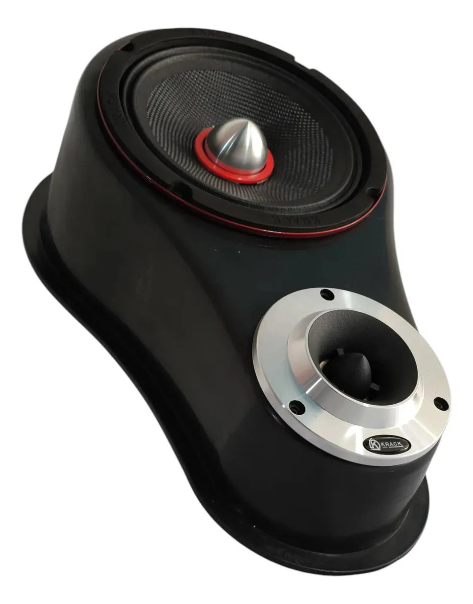 Set De Medios Kmxp 6520 Krack 6.5 + Aumentos Con Bala Negro