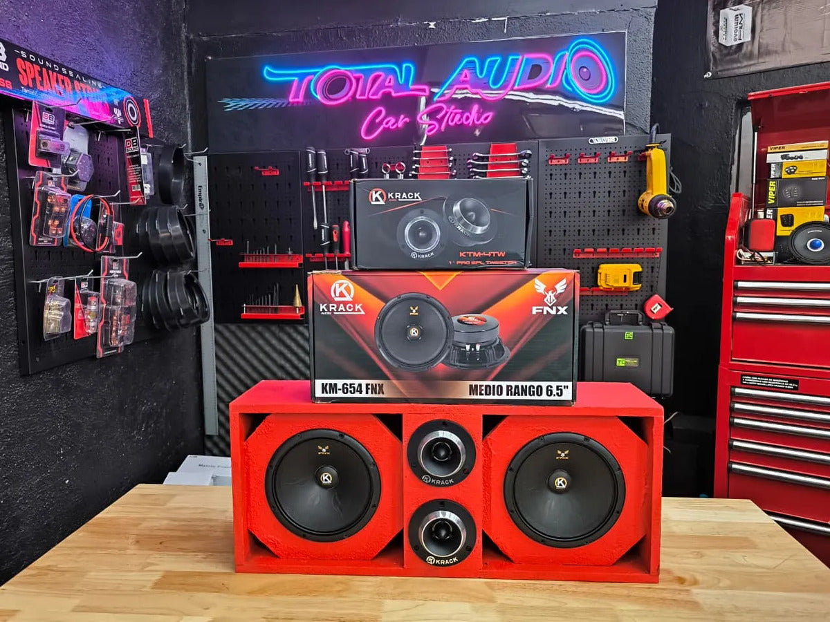 Par Medios Rangos Km-654fnx 6.5 Fenix +tweeters+ Cajon Open