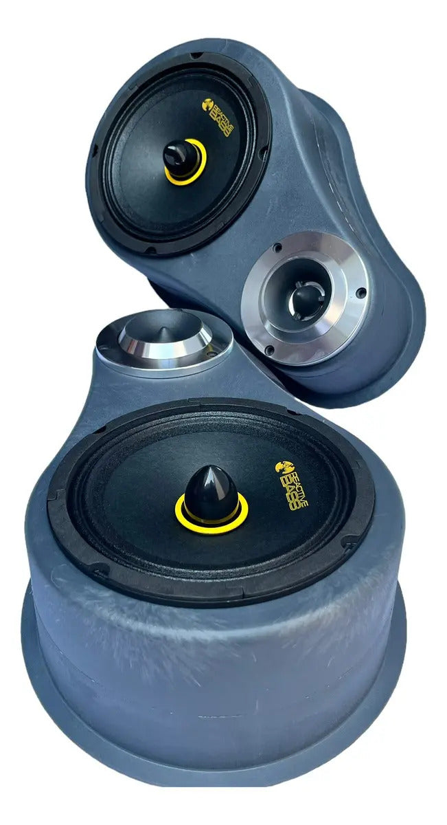 Set De Medios Kmxp 6520 Krack 6.5 + Aumentos Con Bala Negro