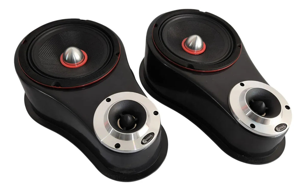 Set De Medios Kmxp 6520 Krack 6.5 + Aumentos Con Bala Negro