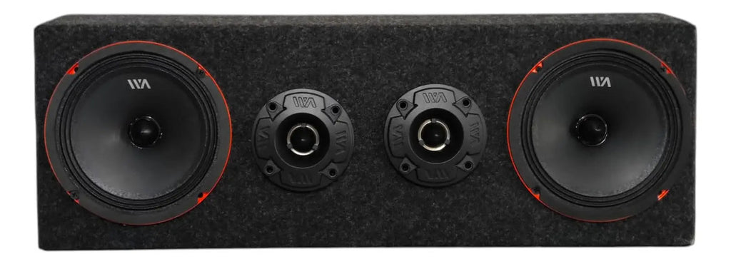 Set De Medios Rango War Audio Cabo68pksilver + Cajon Open