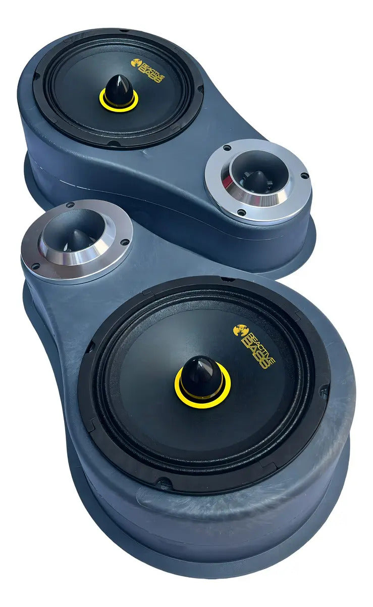 Set De Medios Kmxp 6520 Krack 6.5 + Aumentos Con Bala Negro