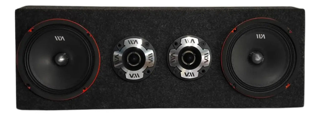Set De Medios Rango War Audio Cabo68pksilver + Cajon Open