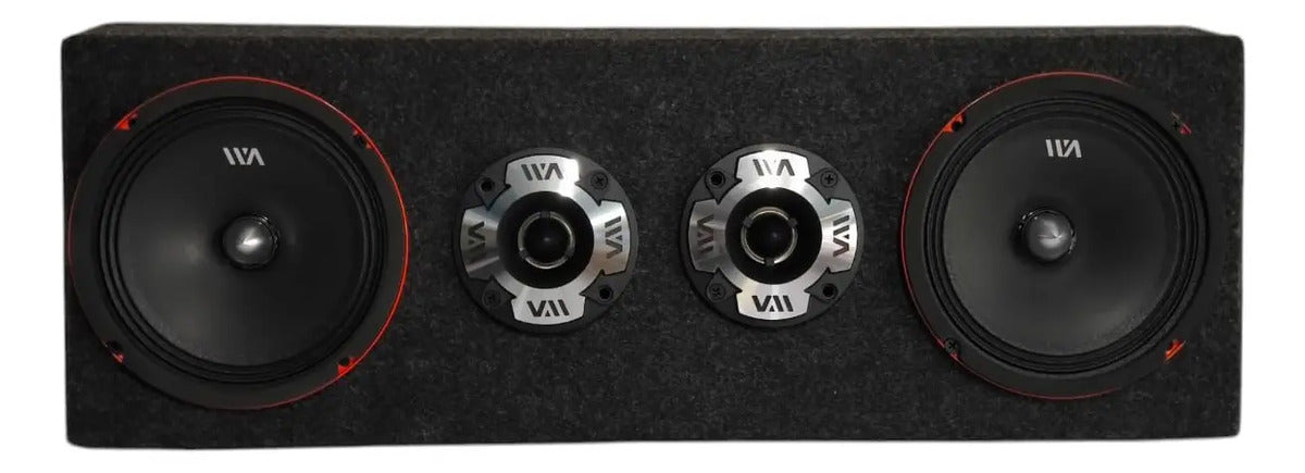 Set De Medios Rango War Audio Cabo68pksilver + Cajon Open