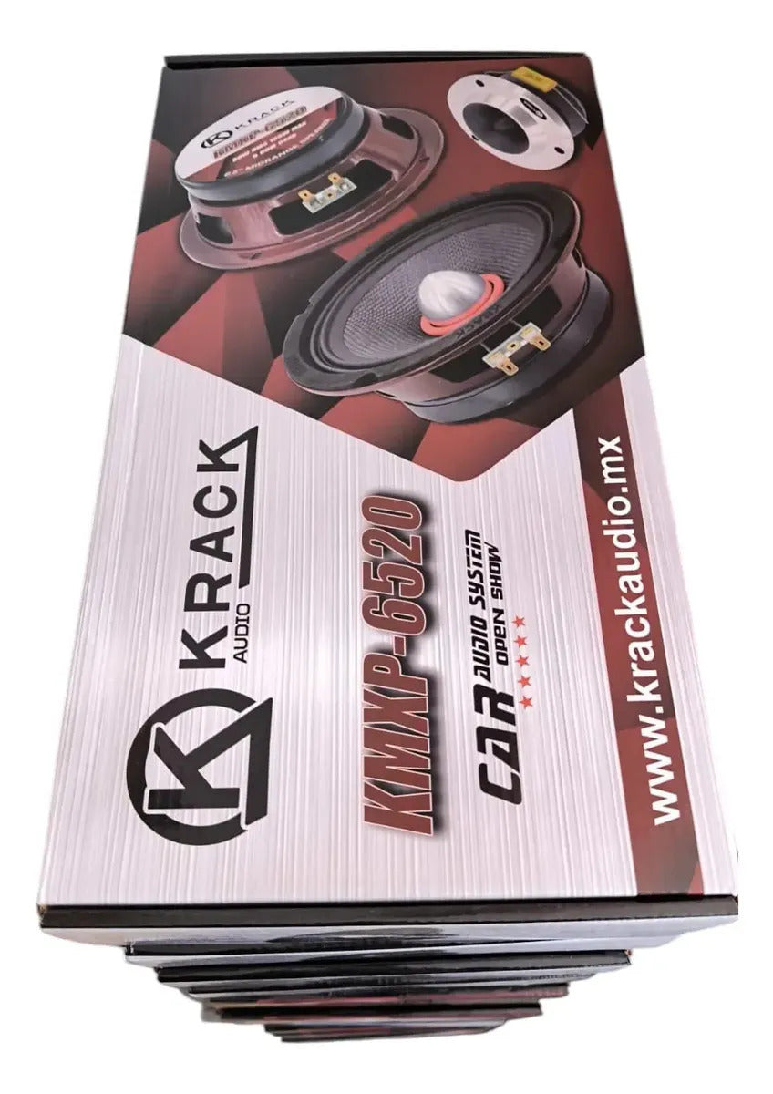 Set De Medios Kmxp 6520 Krack 6.5 + Aumentos Con Bala Negro