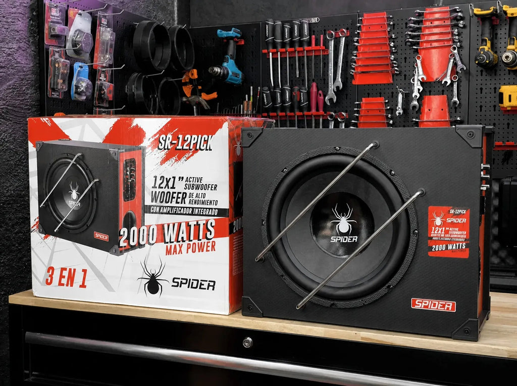 Subwoofer Amplificado Spider Sr-12pickde 12pulg 2000 Watts